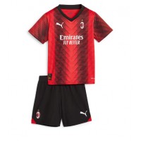 AC Milan Fußballbekleidung Heimtrikot Kinder 2023-24 Kurzarm (+ kurze hosen)